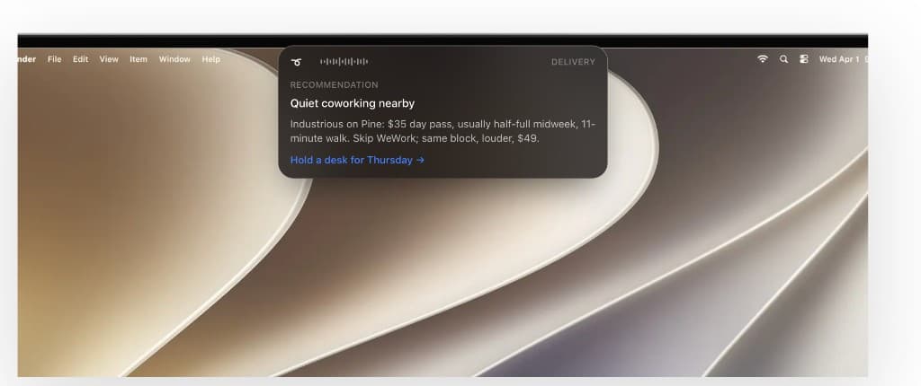 Echo in the Mac notch